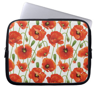 vatten tappar på gulliga vallmor laptop sleeve