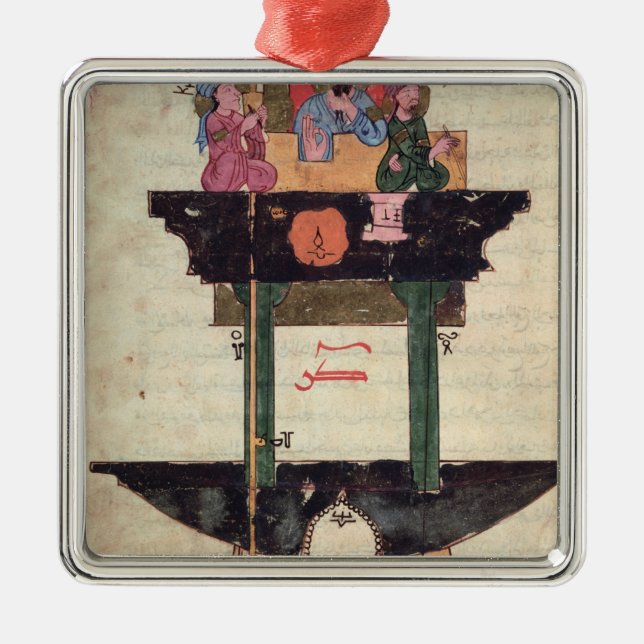 Vatten tar tid på med automatiserade figurer julgransprydnad metall (Framsidan)