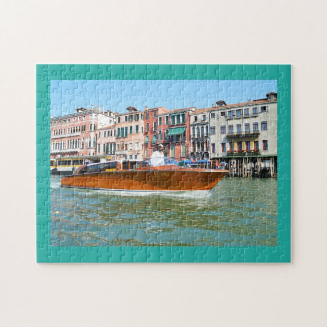 Vatten taxi i Venedig Pussel (Horisontell)