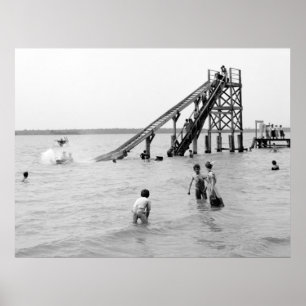 Vatten Toboggan, Bois Blanc Island, MI 1903 Poster