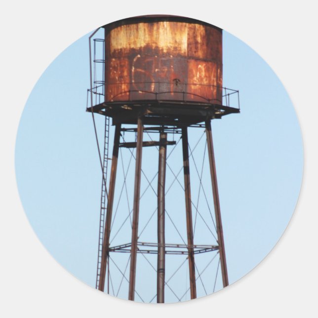 Vatten Torn Runt Klistermärke (Framsida)