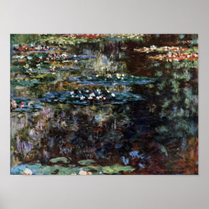 Vatten trädgård i Giverny, Frankrike av Claude Mon Poster