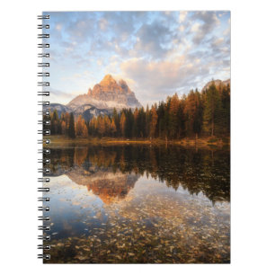 Vatten Tre Cime Di Lavaredo Italien Anteckningsbok