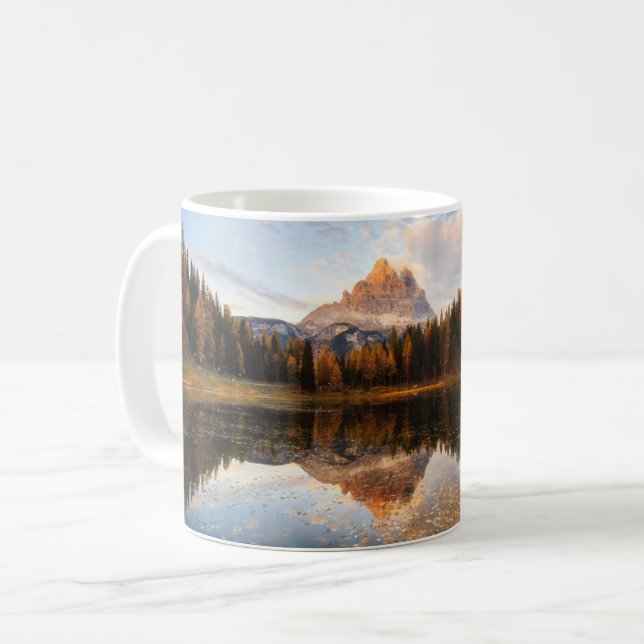 Vatten | Tre Cime Di Lavaredo Italien Kaffemugg (Framsida vänster)