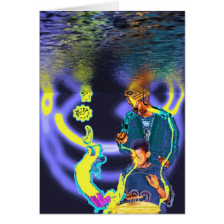 Vatten trummar ande vägleder OBS kort