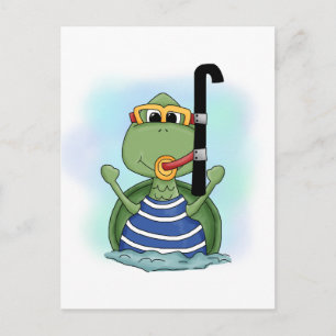 Vatten Turtle Tshirts och Gifts Vykort
