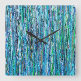 Vatten under bromursklåset fyrkantig klocka