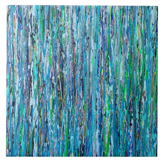 Vatten under bron 6 x 6 keramiskt plattor kakelplatta (Framsidan)