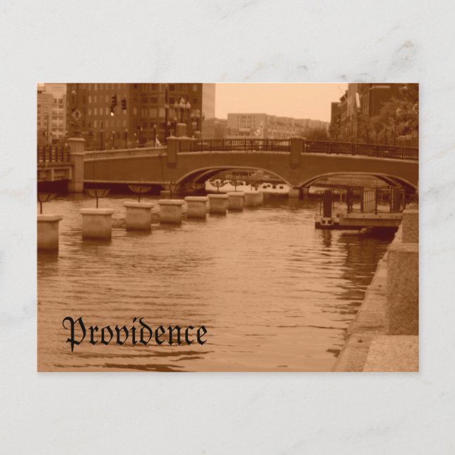 Vatten under bron vykort (Framsida)