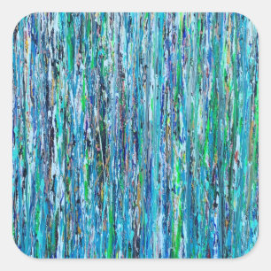 Vatten under broschyrer fyrkantigt klistermärke