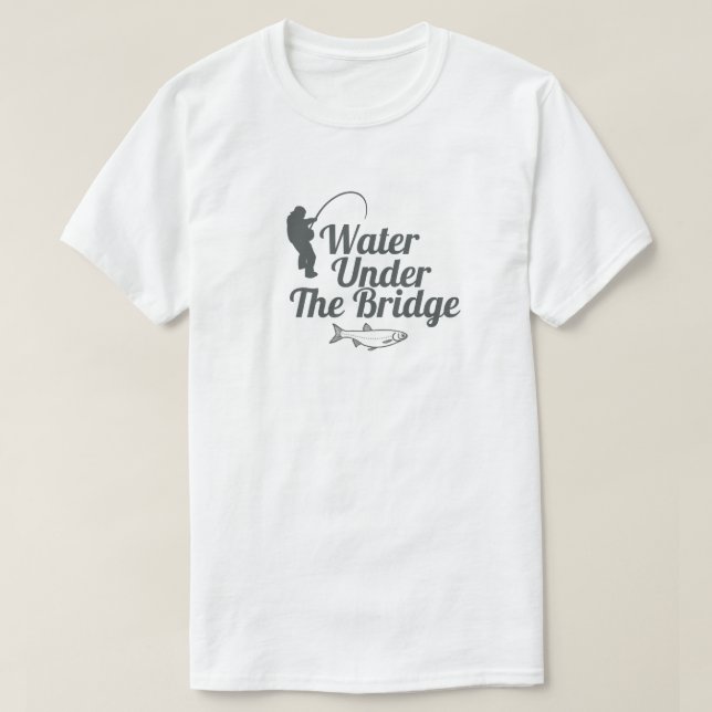 Vatten under bryggan som fiskar T-Shirt (Design framsida)