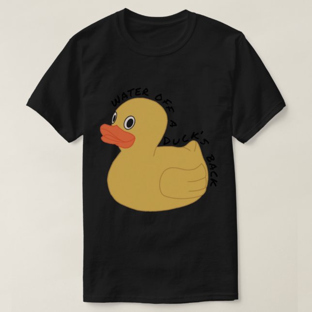 Vatten utanför anka rygg t shirt (Design framsida)