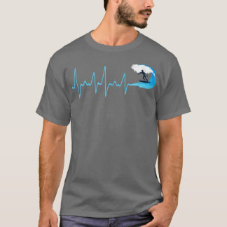 Vatten våghjärtslag Surfing T Shirt