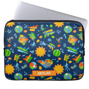 Vatten-vapen vatten-ballonger sommarungar mönster laptop fodral