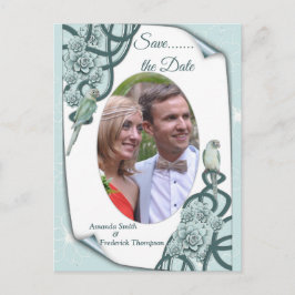 Vatten-visa Succulents i Grönten Mint blue/Gräs Meddelande Vykort