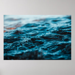 VATTEN WAVE IN STÄNG FOTOGRAFI POSTER