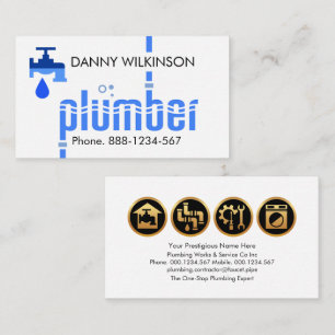 Vatten Wave Leasing Plumber Lagrar Visitkort