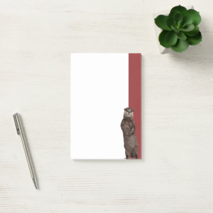 Vatten Weasels at Play - Cute Otter Post-it Block