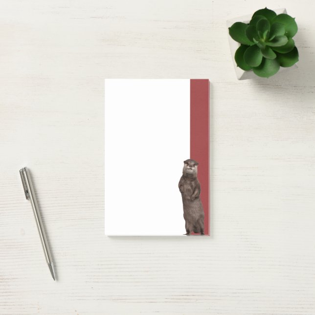 Vatten Weasels at Play - Cute Otter Post-it Block (Kontor)