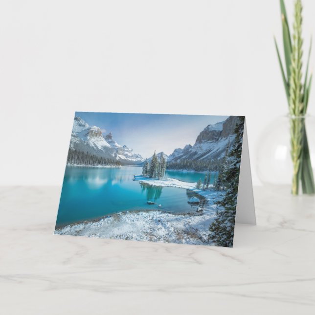 Vatten | Winter Jasper National Park, Kanada Kort (Framsida)