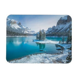 Vatten Winter Jasper National Park, Kanada Magnet