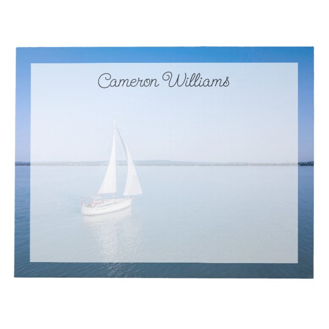 Vatten | Yacht i Sjö Balaton Sjö Ungern Anteckningsblock (Framsida)