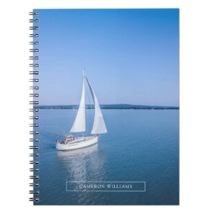 Vatten Yacht i Sjö Balaton Sjö Ungern Anteckningsbok