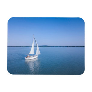 Vatten Yacht i Sjö Balaton Sjö Ungern Magnet