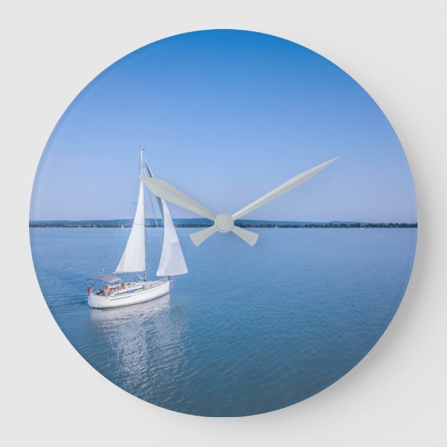 Vatten | Yacht i Sjö Balaton Sjö Ungern Stor Klocka (Framsida)