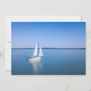 Vatten Yacht i Sjö Balaton Sjö Ungern Tack Kort