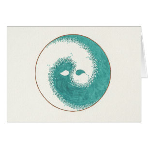 Vatten Yin Yang Hälsningskort