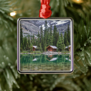 Vatten Yoho National Park Kanada Julgransprydnad Metall