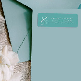 Vattenampersandmonogram Returadressetiketter Returadress Etikett