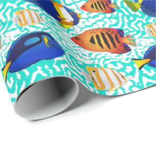 Vattenariumägare Tropical Reef Fish on Coral Presentpapper