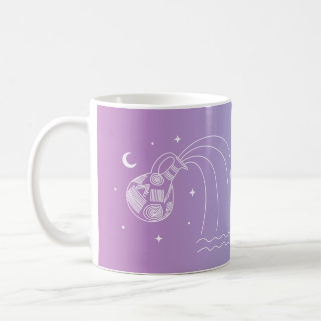 Vattenarius zodiac horoscope stjärntecken gradient kaffemugg (Vänster)