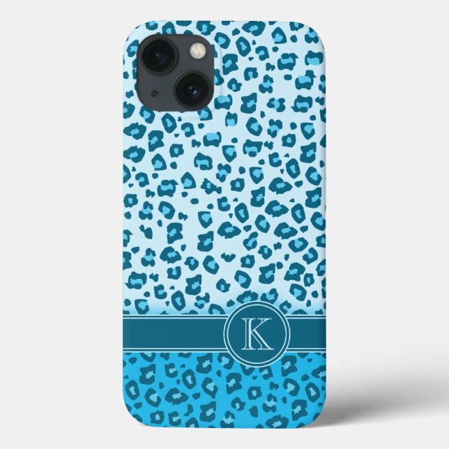 Vattenavtryck från leoparder i monogram iphone cas (Baksida)