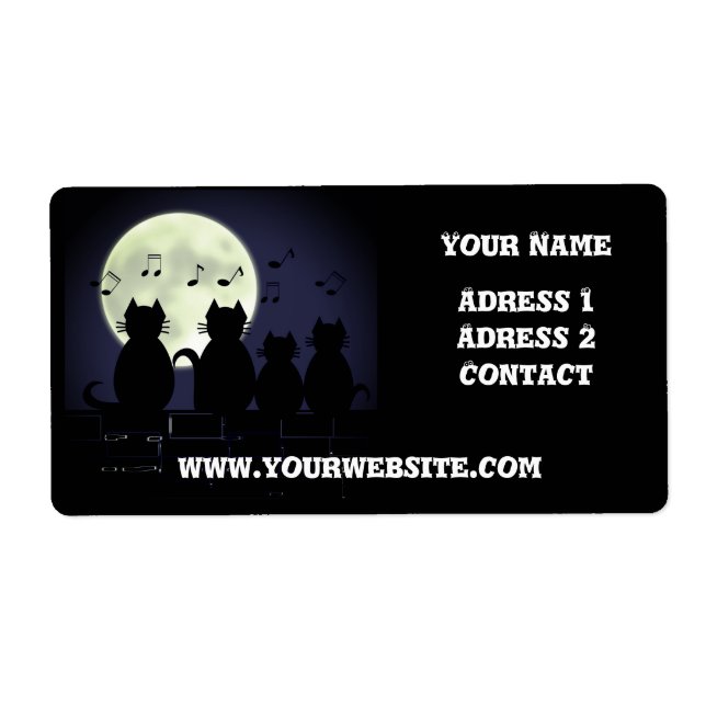 Vattenavvänjning, Katter i månljuset. Anpassa Fraktsedel (Framsidan)