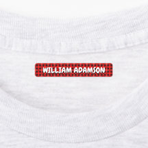 Vattenavvisande Namnetiketter för Kläder i Rutigt 