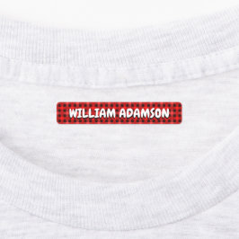 Vattenavvisande Namnetiketter för Kläder i Rutigt  Klistermärke