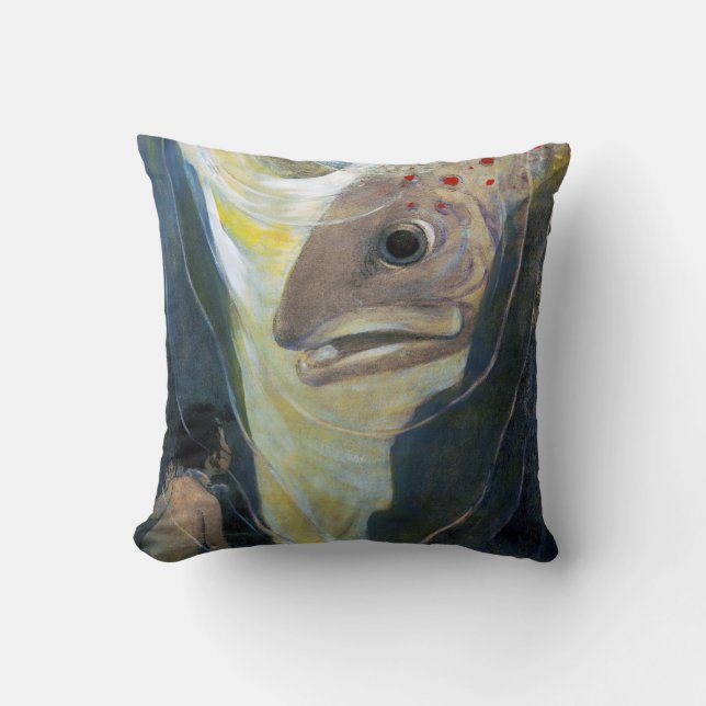 Vattenbarn och fisk, Jessie Willcox Smith Kudde (Framsida)