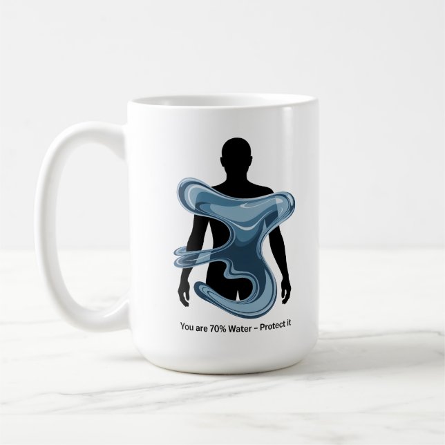 Vattenbesparing Ekologisk Medvetenhet Design Kaffemugg (Vänster)
