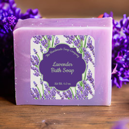 Vattenbeständig lavender Flowers Soap och Bath Pro Klistermärke
