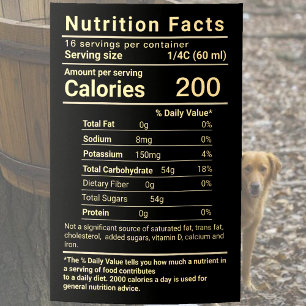 Vattenbeständig maple Syrup Nutrition Food Label Mat Etikett