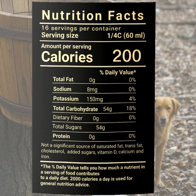 Vattenbeständig maple Syrup Nutrition Food Label Mat Etikett (Skapare uppladdad)