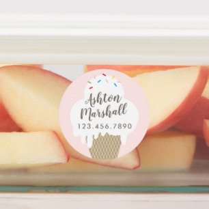 Vattenbeständiga barnklistermärken för iskräm klistermärke