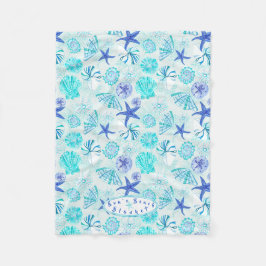 Vattenblåfärgat vattenfärgsäsongsskal-w/anpassat n fleecefilt