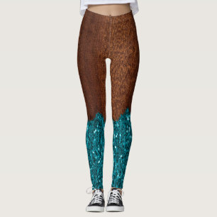 Vattenblåspark, brunträ från glitter leggings