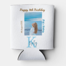 Vattenblått brunt lycklig 16-årsfoto namn