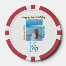 Vattenblått brunt lycklig 16-årsfoto namn