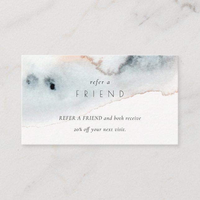 Vattenblått Guld vattenfärgsbeachy för vattenbruk  Visitkort (Framsida)